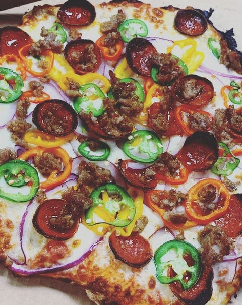 Brevard Pizza Works spicy Hawaiian pizza