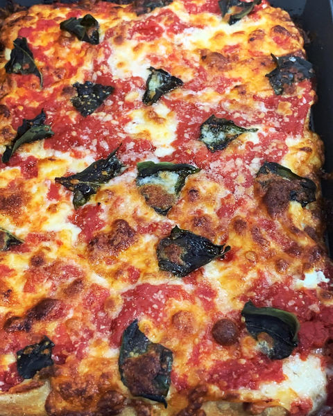 Brevard Pizza Works tomato basil pizza